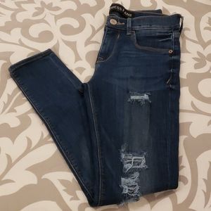 Express ripped skinny jeans